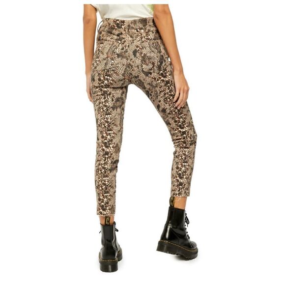 Free People Two Faced Snakeskin Raw Hem Pants Women's Size 28 We The Fre… - Picture 4 of 8